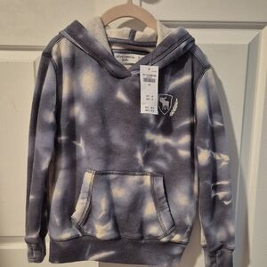 Abercrombie Kids Blue and White Tie-Dye Hoodie